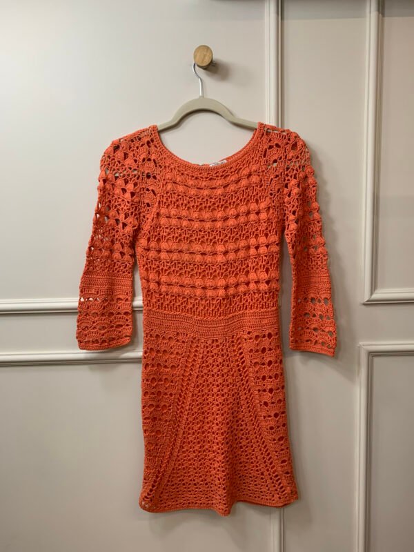 VESTIDO LARANJA TRICOT LE LIS BLANC 38