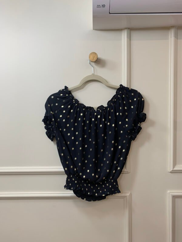 BLUSA PRETA BOLINHAS DOURADAS A COLLECTION P - Image 2