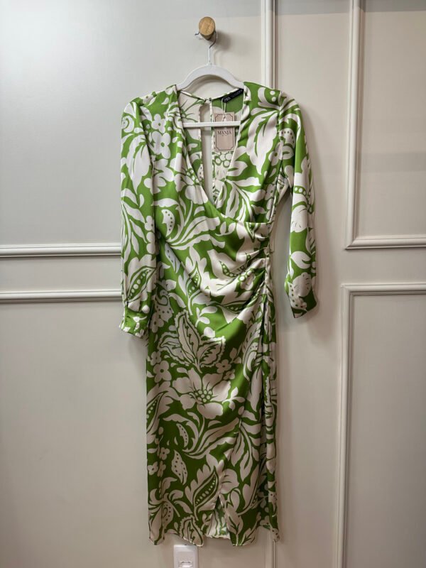 VESTIDO VERDE LONGO ESTAMPADO ZARA P