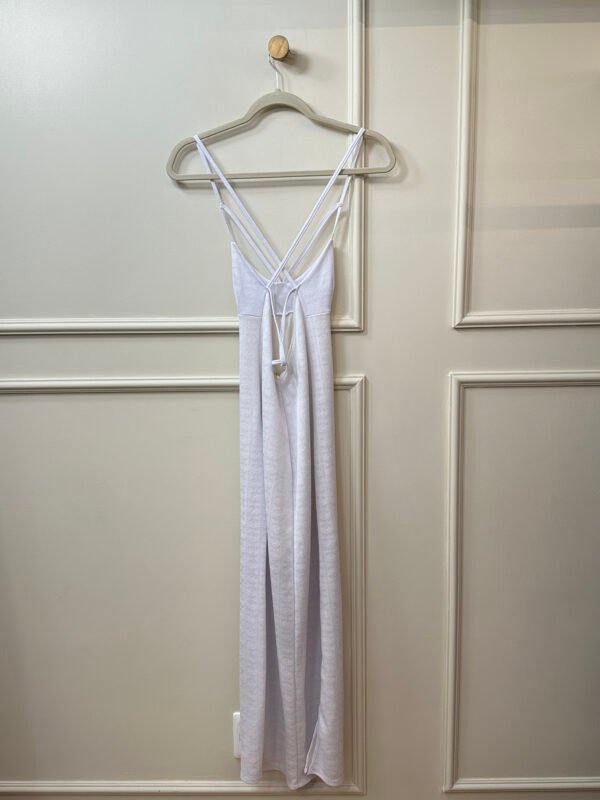 VESTIDO BRANCO LONGO DETALHES EM PRATA P - Image 2