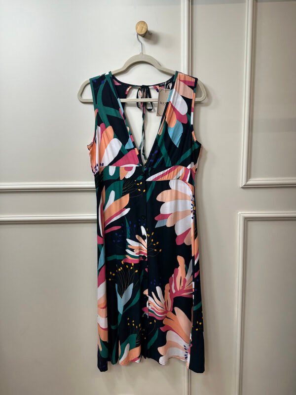 VESTIDO PRETO MIDI ESTAMPADO ZINZANE M