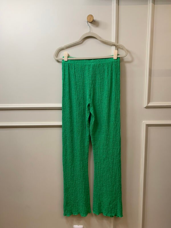 CALÇA VERDE TEXTURIZADA ZARA M - Image 2