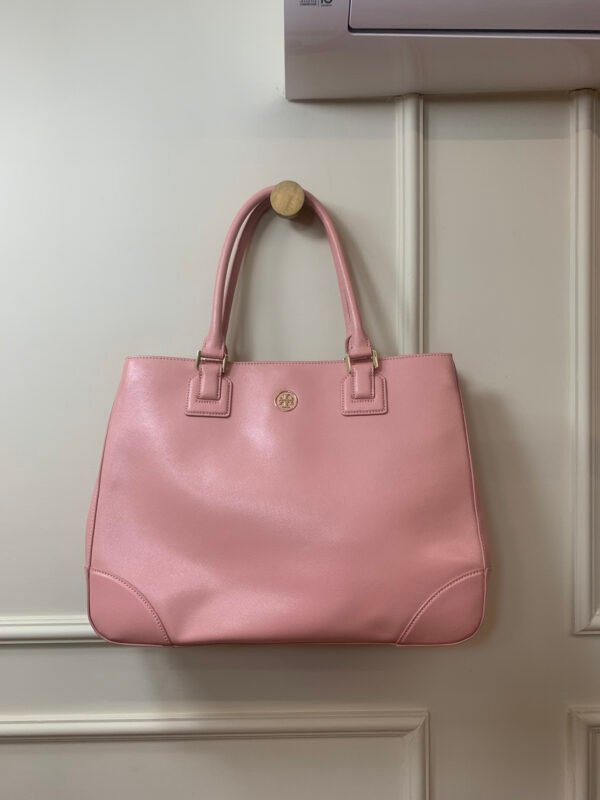 BOLSA ROSA COURO TORY BURCH