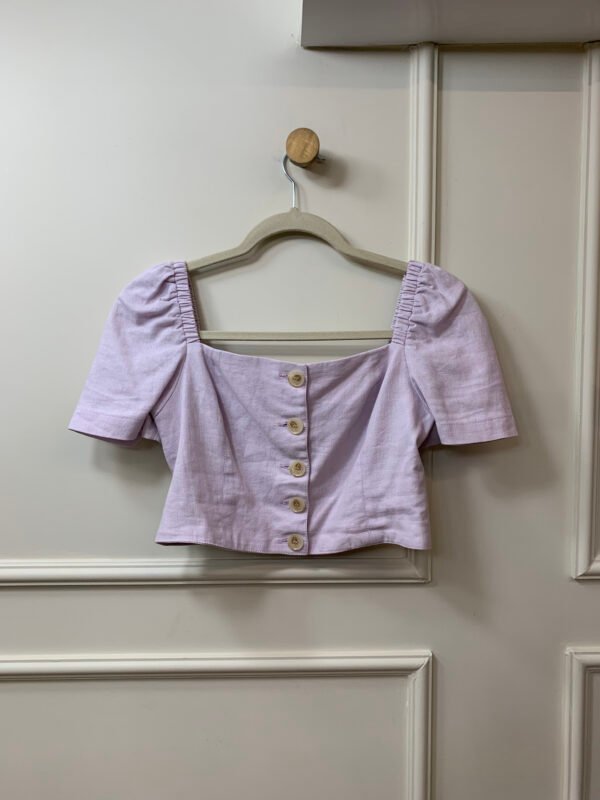 BLUSA CROPPED  LILÁS MANGA CURTA THE NON BRAND P