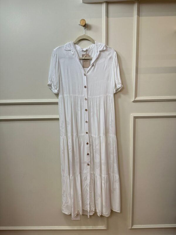 VESTIDO BRANCO LONGO BOTOES ME STORE P