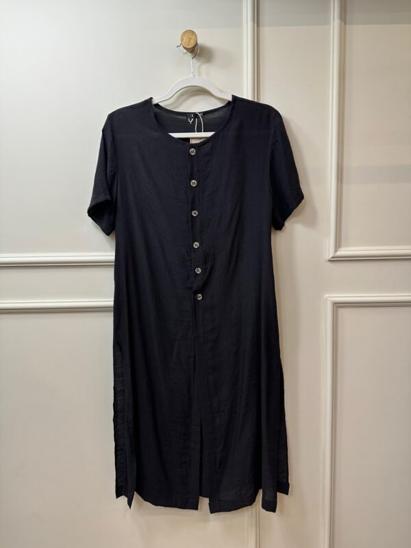 VESTIDO SAÍDA DE PRAIA PRETO MIDI LOJA TRÊS PP