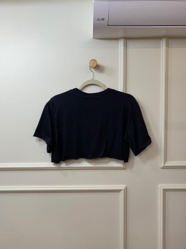 BLUSA CROPPED PRETA BASICA GUARDAROBA P