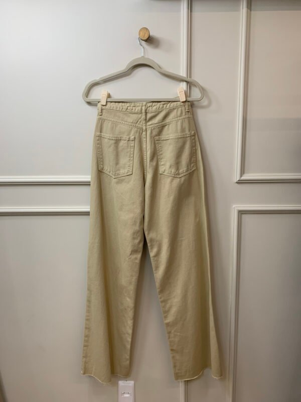 CALÇA BRIM BEGE WIDE LEG GUARDAROBA 34 - Image 2