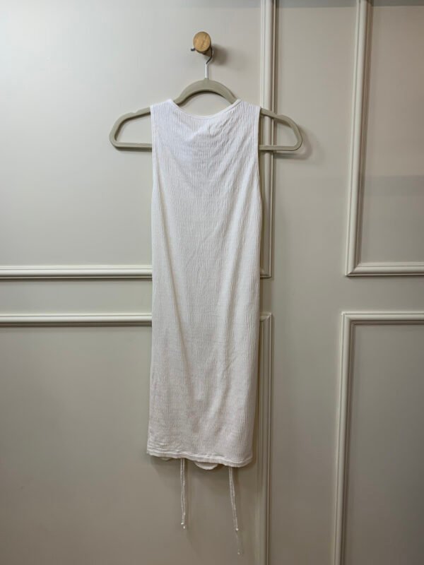 VESTIDO OFFWHITE FRANZIDO NAS LATERAIS MAKAI M - Image 2