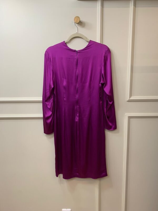 VESTIDO SEDA ROXO MANGA COMPRIDA SRTA EPHIGÊNIA M - Image 2