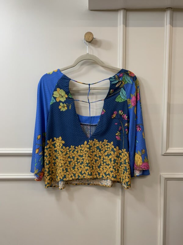 BLUSA AZUL FLORES FARM M - Image 2
