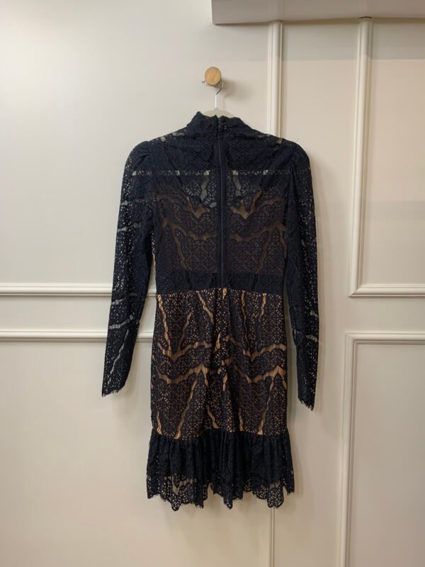 VESTIDO MIDI PRETO RENDADO AGILITA 38 - Image 2