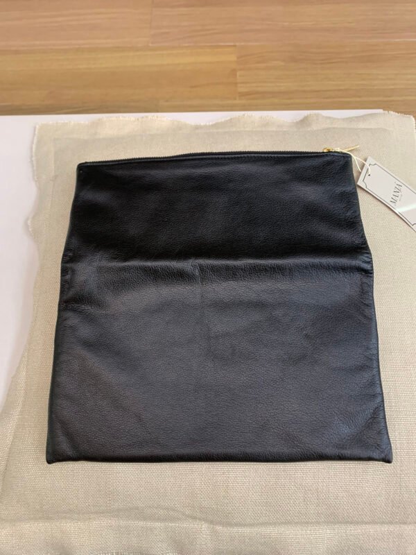 BOLSA CARTEIRA DE COURO PRETA KATIA FERNANDES U - Image 2