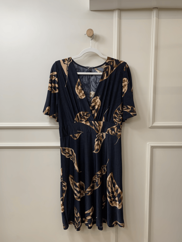 VESTIDO AZUL MARINHO ESTAMPADO ZINZANE M/G