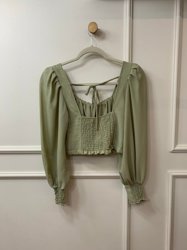 BLUSA VERDE SEDA VERDE OLIVA IT P - Image 2