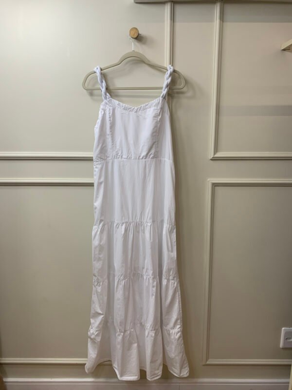 VESTIDO LONGO BRANCO ALÇAS CRUZADAS MARIA FILO G