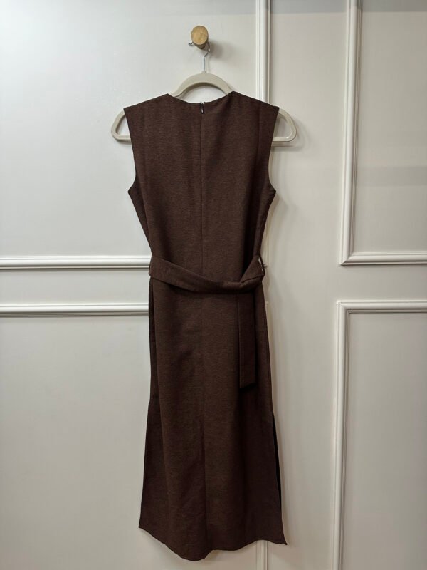 VESTIDO MIDI LONGO MARROM COM CINTO FOREVER 21 PP - Image 2