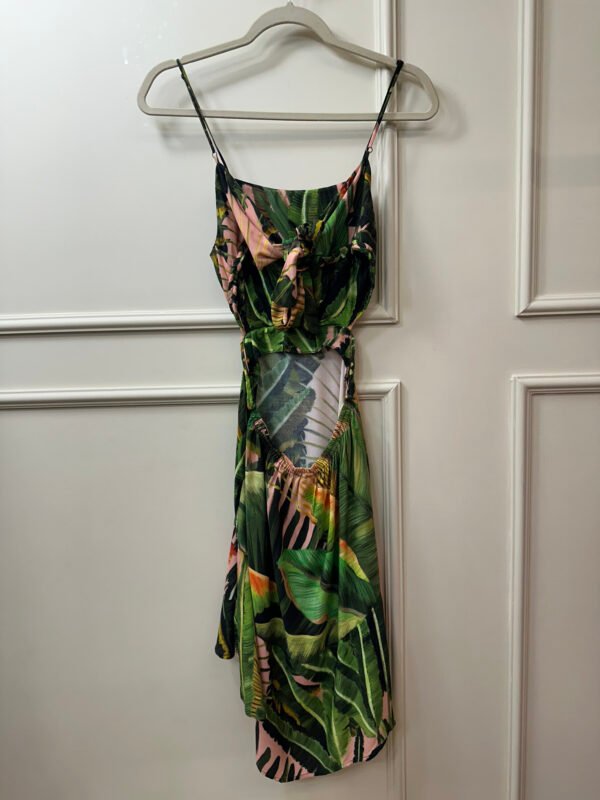 VESTIDO ESTAMPADO ROSE E FOLHAS VERDES FARM P - Image 2