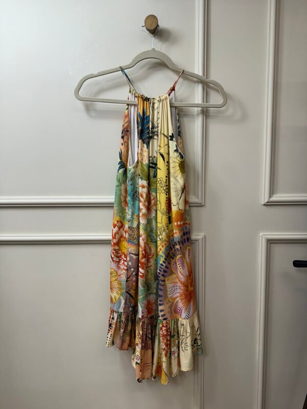 VESTIDO ESTAMPADO FLORAL DETALHE EM RENDA FARM P - Image 2