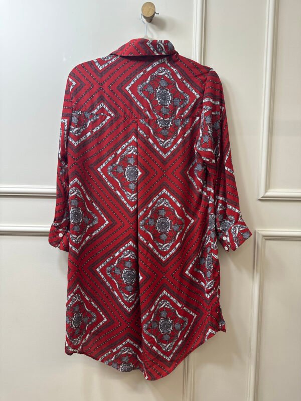 CHEMISE VESTIDO VELMELHO ESTAMPADA NOIR 40 - Image 2