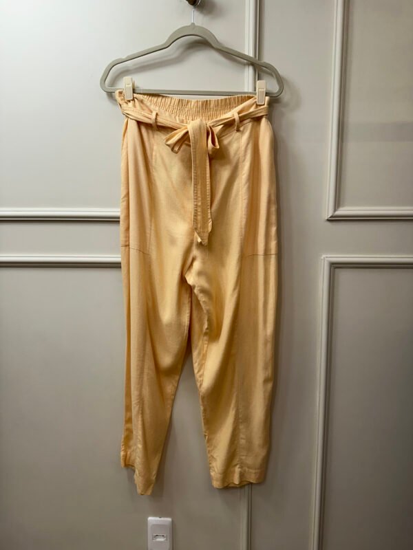CALÇA COR MANTEIGA COM FAIXA FARM G