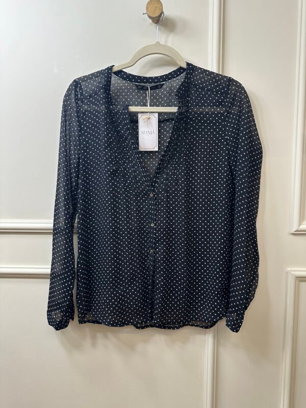 BLUSA PRETA DE POÁ ZARA P