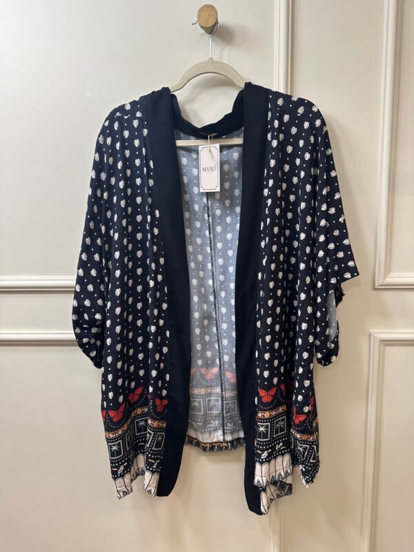 KIMONO PRETO ESTAMPADO FULO M