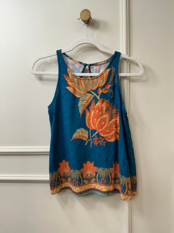 BLUSA AZUL ESTAMPADA GARAGE PP
