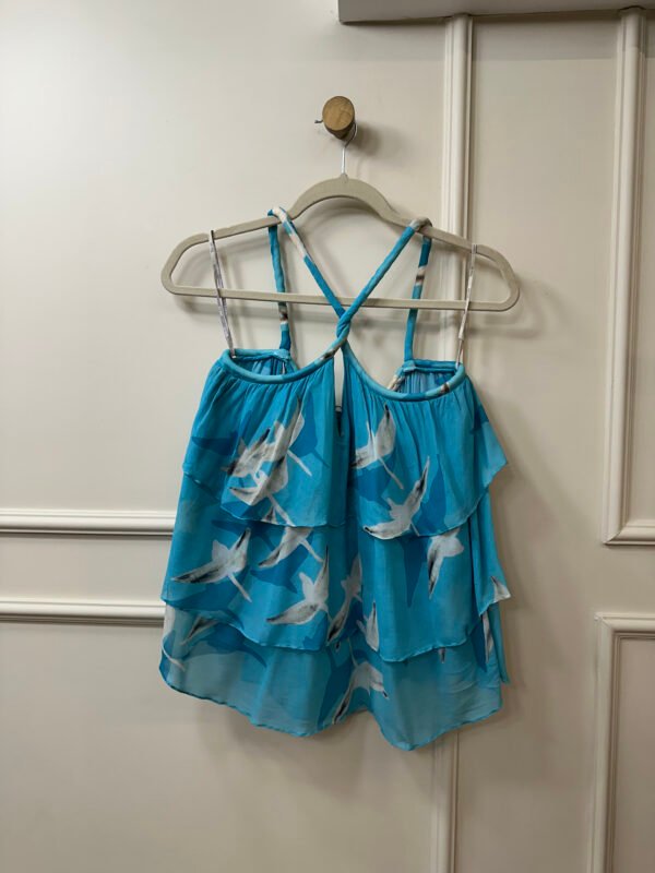BLUSA AZUL ESTAMPA GAIVOTA ANIMALE 38