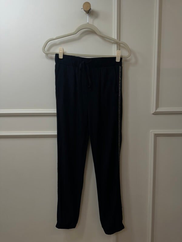 CALÇA PRETA BRILHO LATERAL ZARA PP