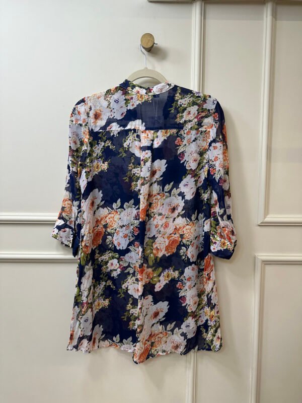 BLUSA AZUL ESTAMPA FLORES KESH P - Image 2