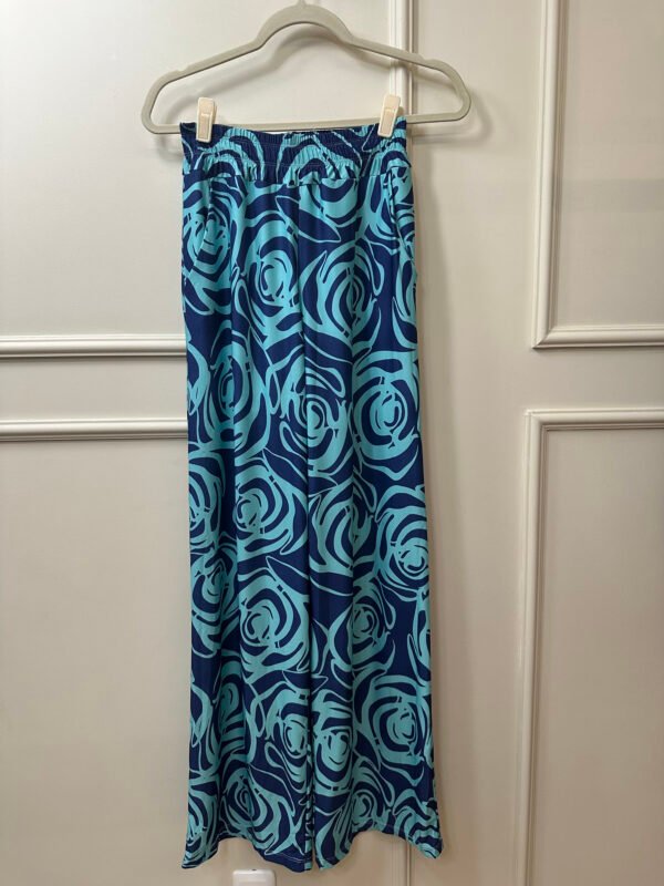 CALÇA AZUL ESTAMPADA MALHA FRIA DELLOS M