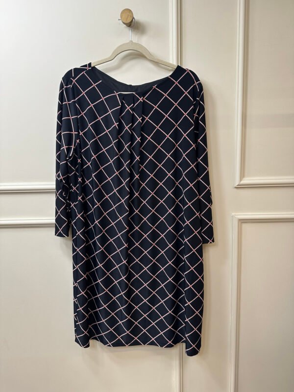 VESTIDO PRETO ESTAMPADO DE MANGA COMPRIDA A COLLECTION GG